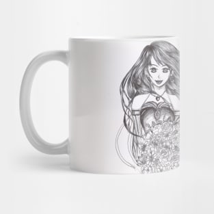 girl with flowers Mug